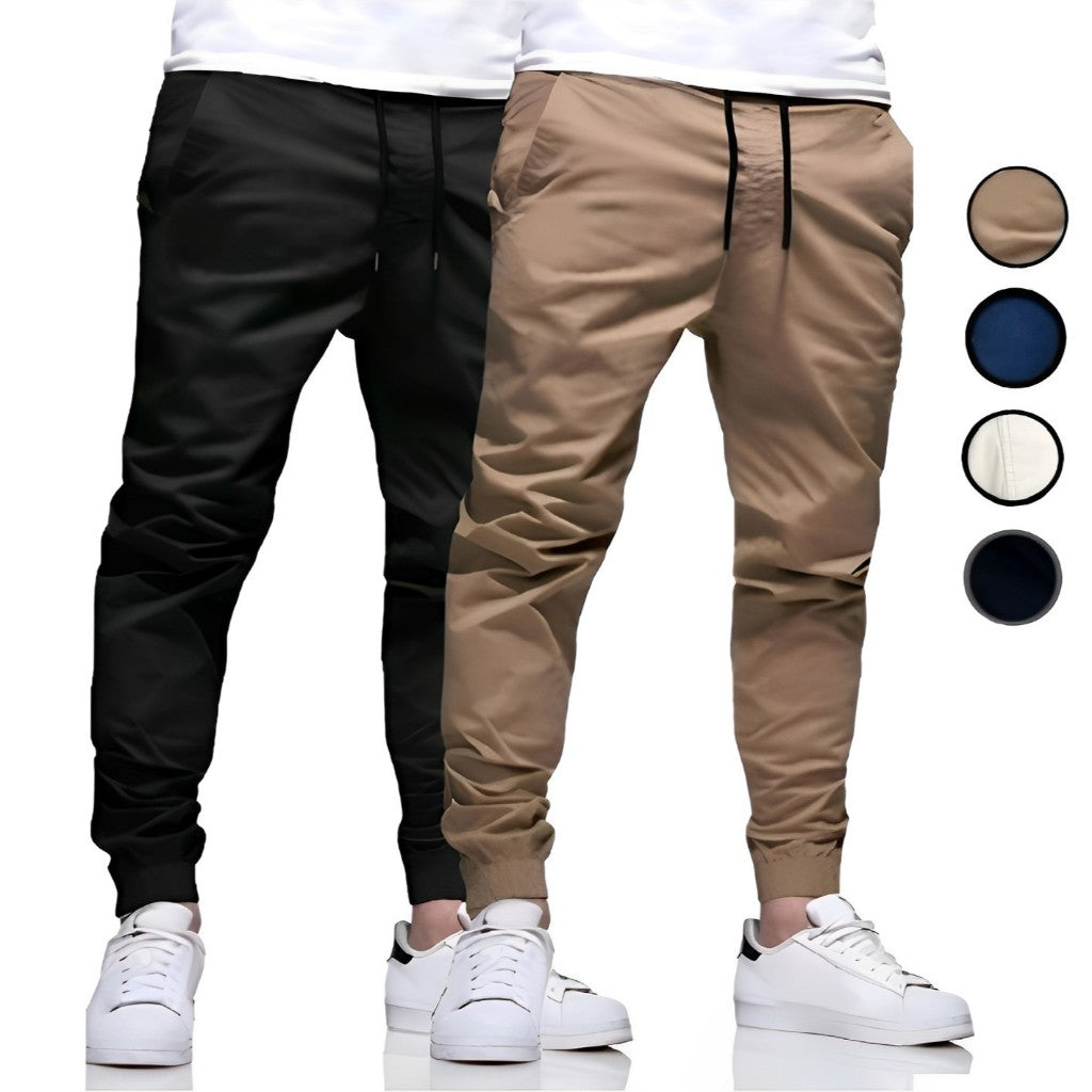 KIT 2 Calça Jeans Jogger Masculina Premium com Lycra - Sarja com Punho, Conforto e Estilo